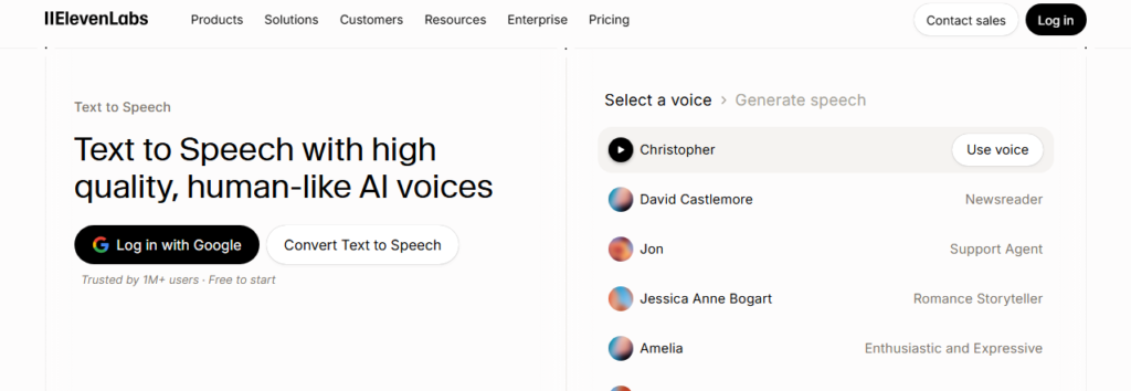 elevenlabs voice dashboard for youtube narration