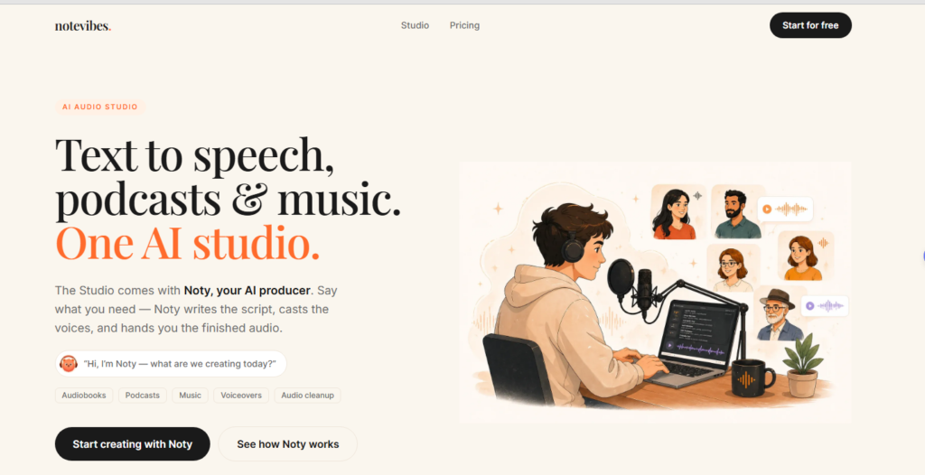 notevibes voice picker interface