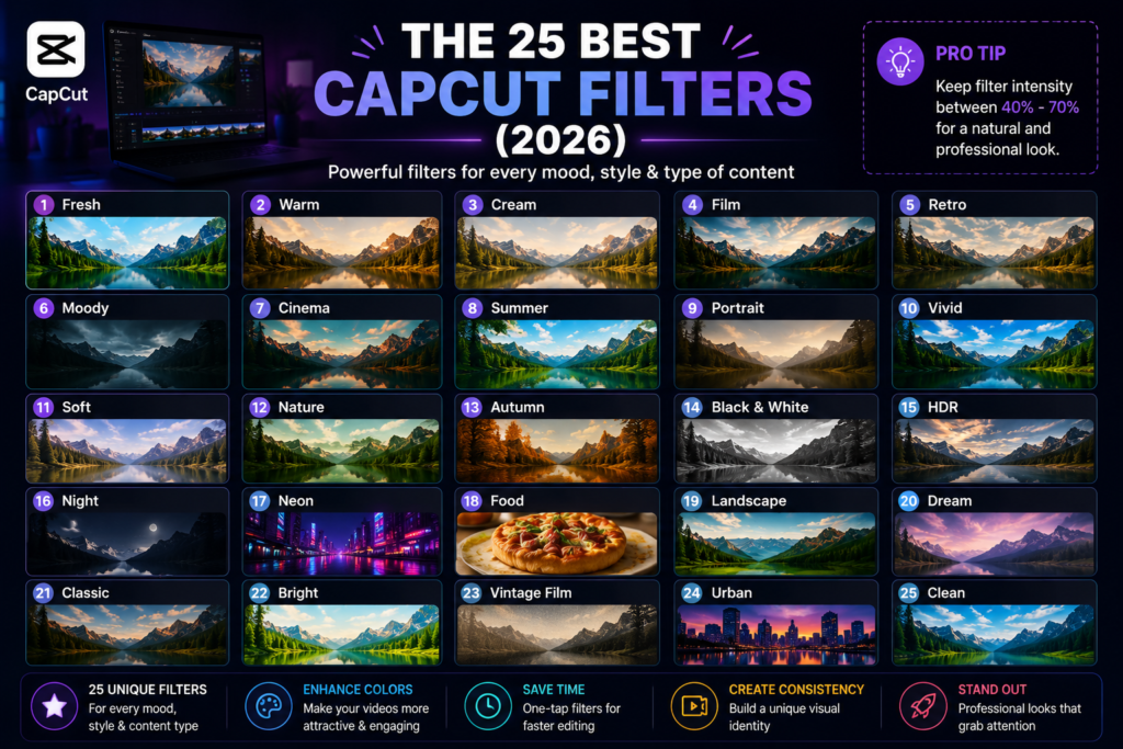 25 best CapCut filters in 2026